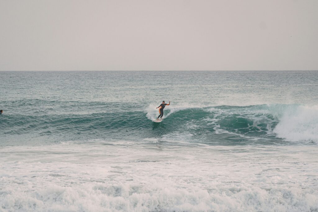 Surf Morocco experience in Taghazout with clean waves and sunny ski